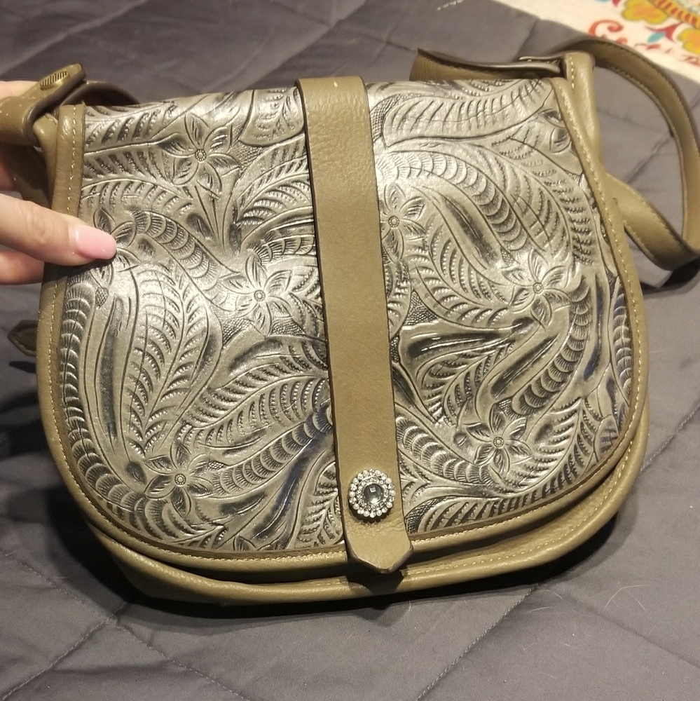 Gingersnap Saddle Handbag